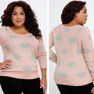❤️ Valentine’s Day Blush Pink Kisses Sweater 💋
